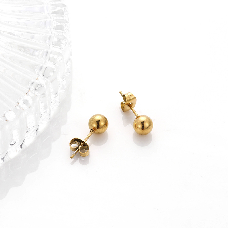 316 Stainless Steel Material 316 Stainless Steel  Geometric Simple Style Ear Studs For Unisex