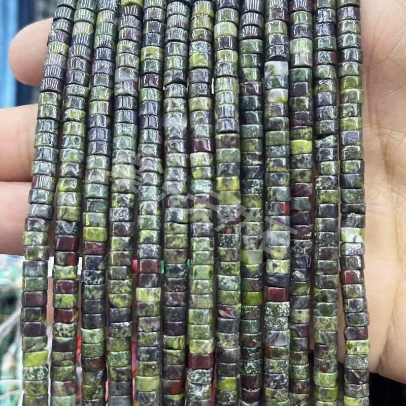 2*4mm天然石管珠隔片散珠玉髓青金水晶圆柱隔珠diy饰品配件批发|undefined