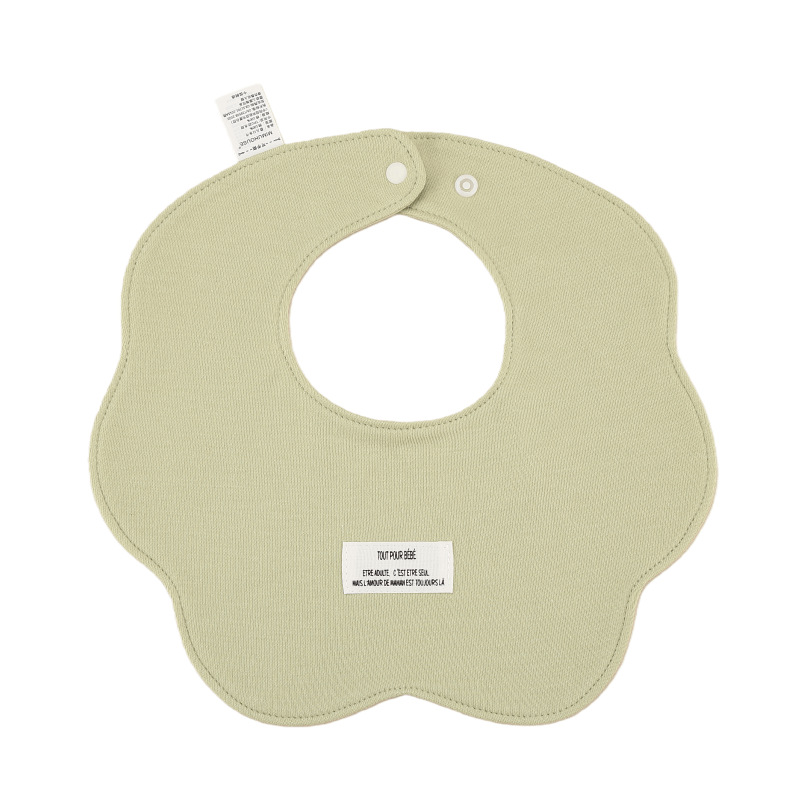 Babero Impermeable en Forma de Pétalo para Bebés de Algodón