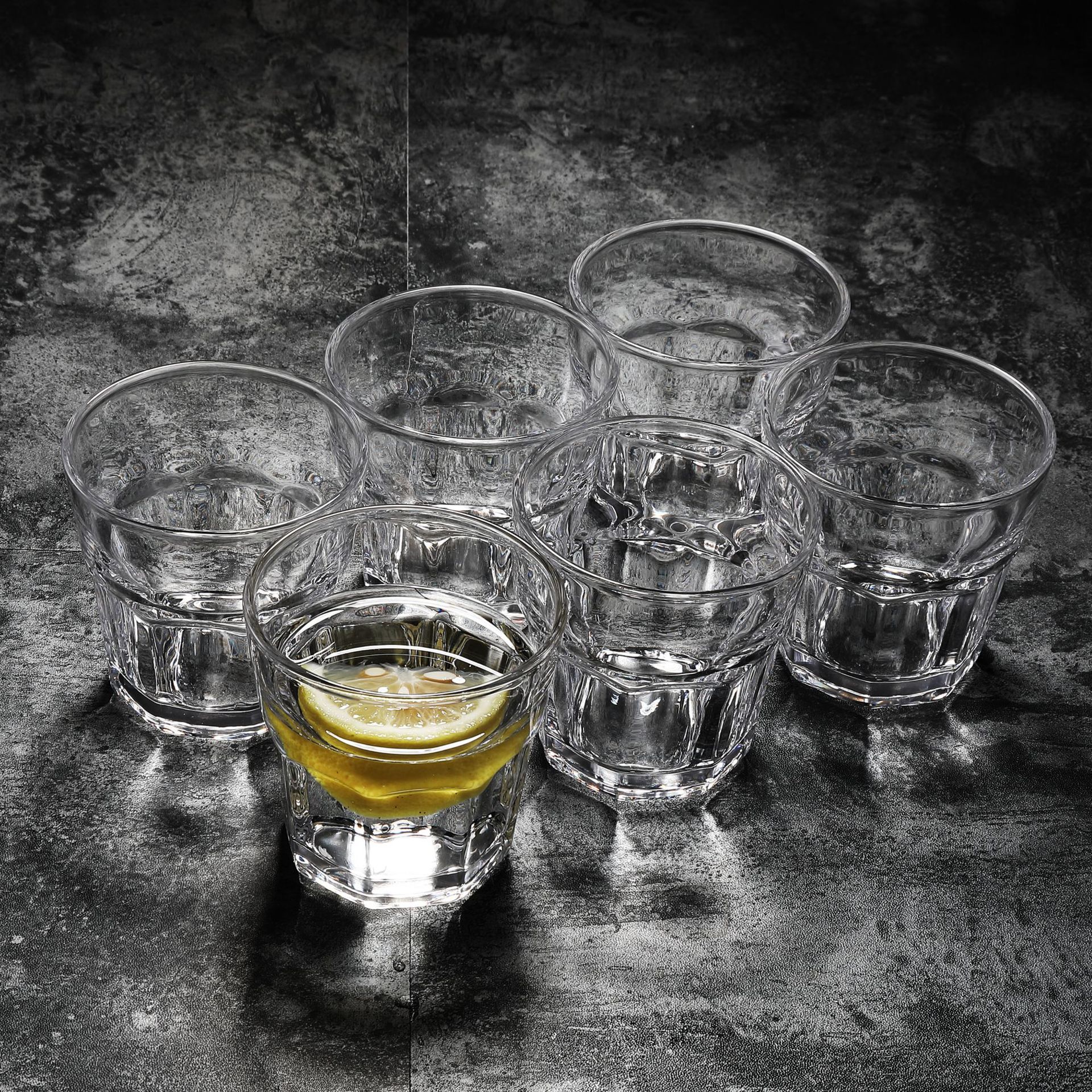Vidrio templado Barra de KTV engrosada taza octogonal taza de té resistente a la caída whisky copa de vino bebida fría vaso de cerveza