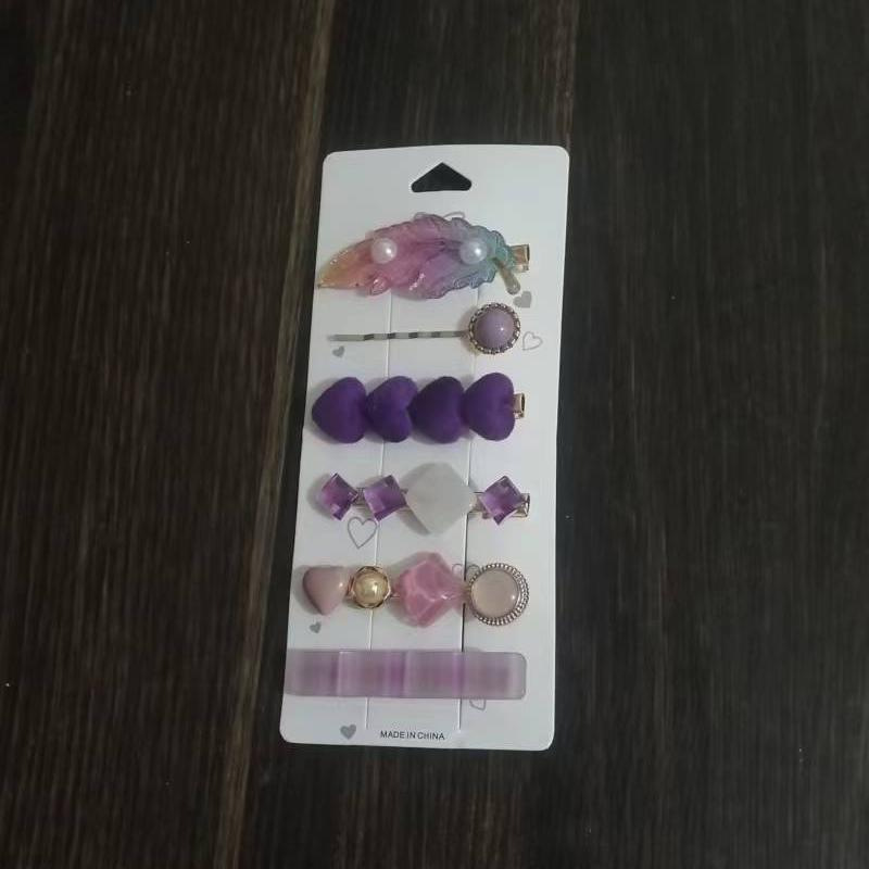 韓門劉海夾頭碎發發卡套裝小飾品珍珠頭飾一字夾網重工髮夾