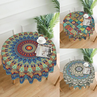 Amazon cross-border foreign trade Mandala tablecloth printing full printed round tablecloth support pictures can be ordered one-piece delivery
