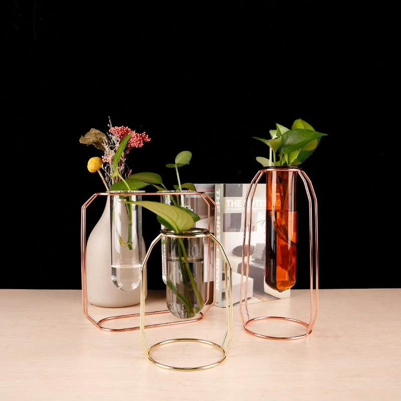 Metal transparent glass modern creative decorations, simple and elegant design
