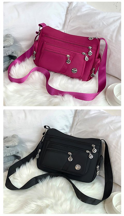 New multi-layered nylon bag, casual single-shoulder crossbody bag, trendy women's crossbody bag, cross-border one-piece delivery worldwide undefined