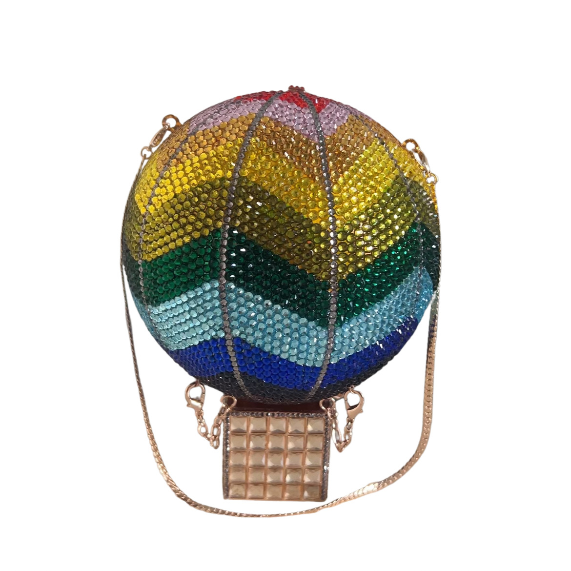 Túi clutch nữ đính đá dạ hội hình khinh khí cầu cầm tay — Khinh khí cầu bảy màu, Khinh khí cầu vàng đen, Khinh khí cầu vàng, Khinh khí cầu nhiều màu