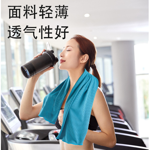 Cross-border hot selling cold-feeling cooling towel, quick-drying and cooling fitness towel to wipe sweat, absorb water and breathable sports towel, can be printed with LOGO