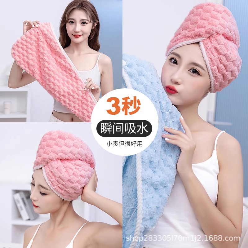 Gorro de cabello seco grueso absorción de agua no seco el cabello 2024 nuevo toallas de frotar bolsas de mujer toallas bonitas sombreros de baño