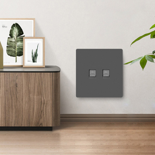 Type 86 RJ45 Gigabit Category 5e Category 6 optical fiber network cable single and double port network module jack panel computer socket