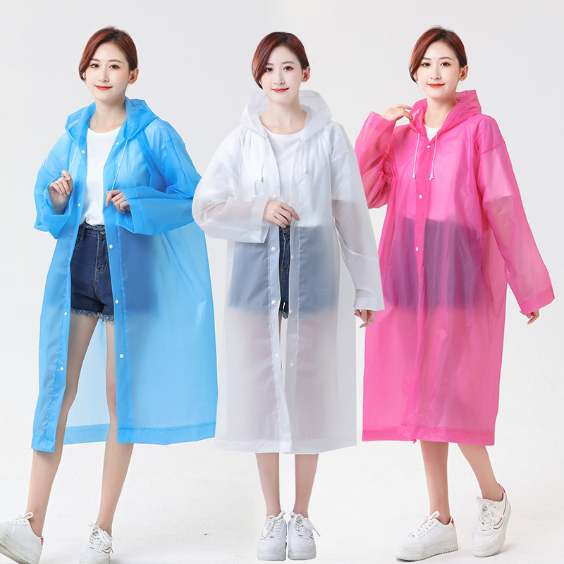 EVA non-disposable raincoat wholesale thickened adult hiking student light drifting children's electric car raincoat