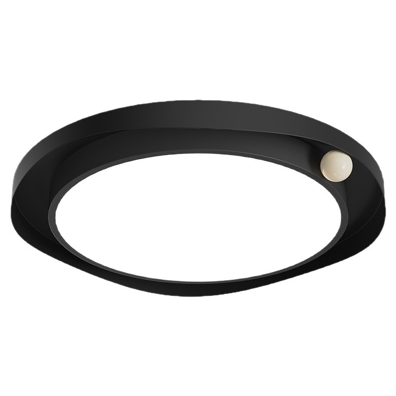 Lámpara de techo minimalista de estilo italiano, luz principal de la sala de estar, luz de la habitación del dormitorio principal de la atmósfera negra, creativa simple y creativa creativa