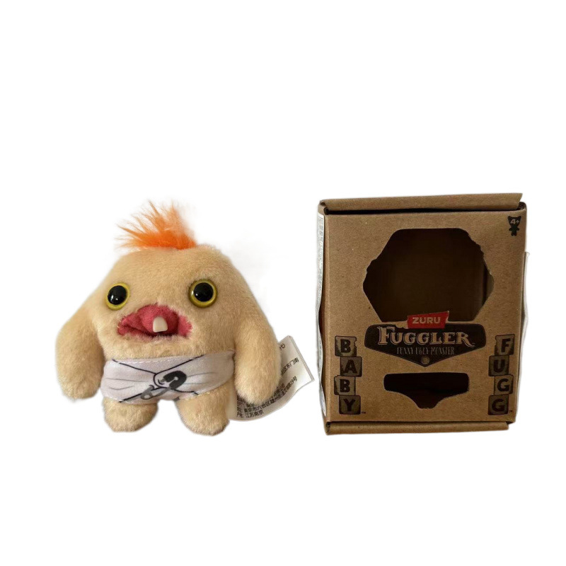 萌牙怪宝怪兽玩偶牙丑搞怪毛绒公仔摆件可爱迷你