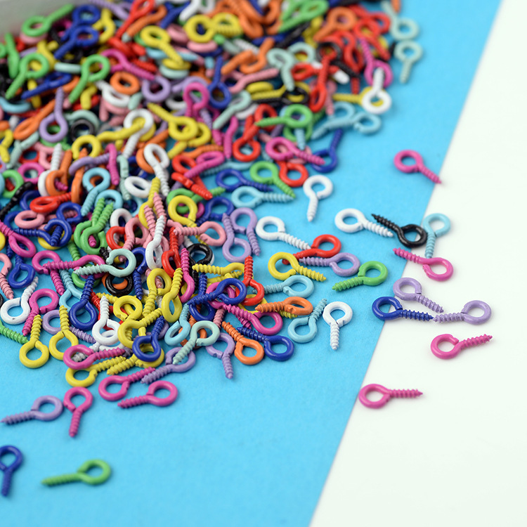 Pintura de metal cuerno de oveja color de uñas pintura cuerno de oveja tornillo de uñas color oveja ojo uñas bricolaje accesorios de joyería al por mayor