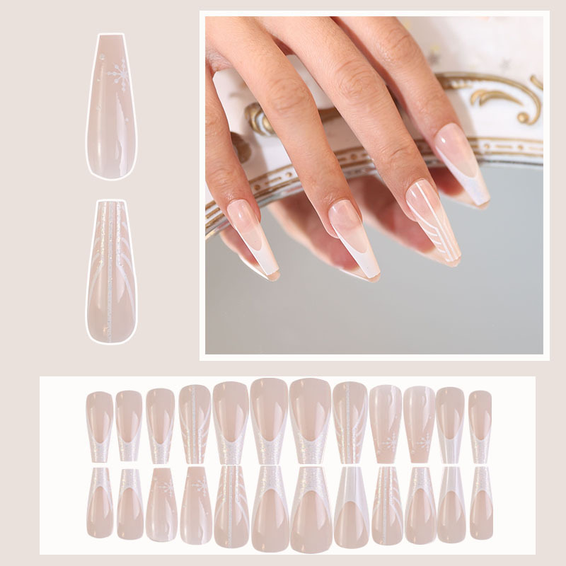 Navidad desgaste armadura nupcial clavo artificial acabado uñas pieza caja desmontable parche de uñas