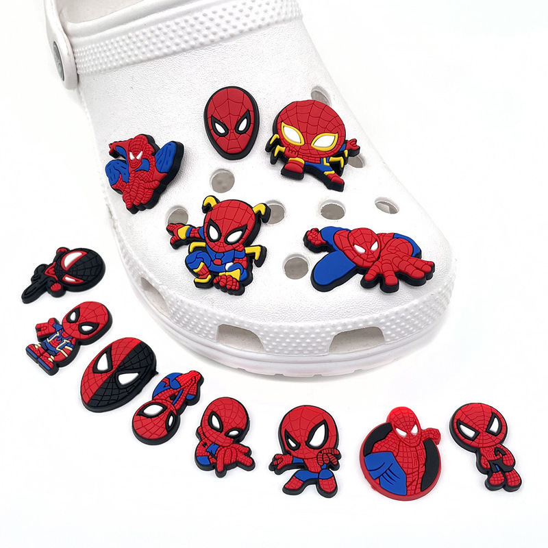 13 Spiderman Hole Shoes Accessories PVC Soft Rubber Shoe Buckle diy Shoes Flower Shoes Decorative Garden Shoes Accessories Creative 13 Spiderman Hole Shoes Accessories PVC Soft Rubber Shoe Buckle diy Shoes Flower Shoes Decorative Garden Shoes Accessories Creative