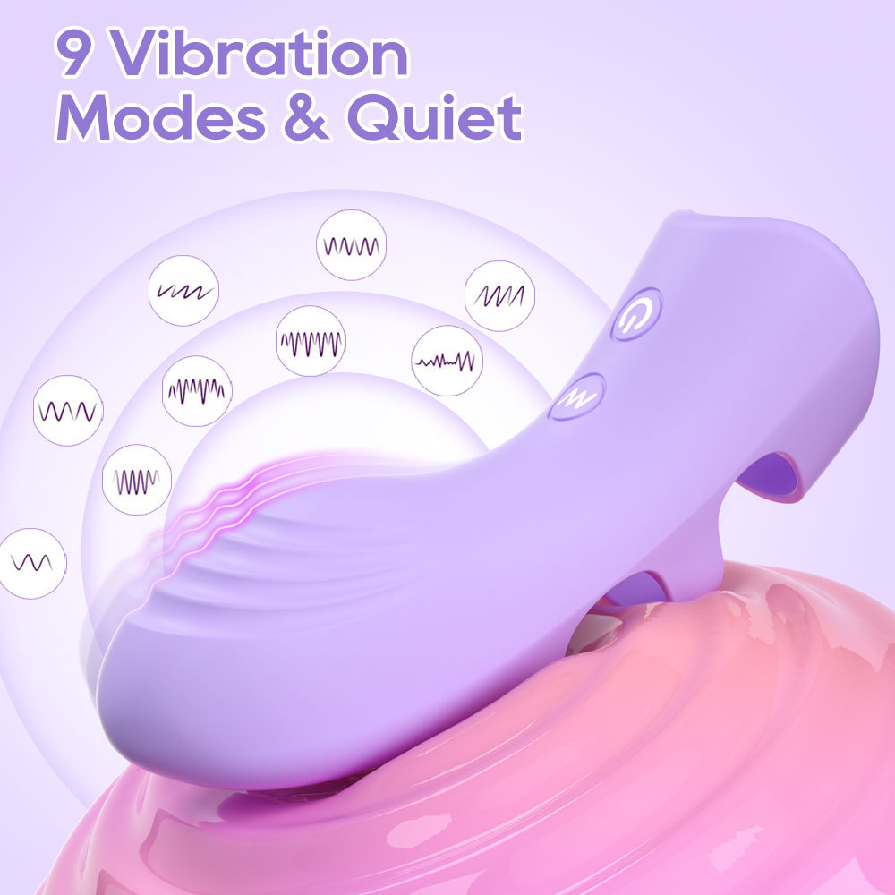 Star Shine Silikon-Vibrator mit 10 Frequenzen, Flirt- und Massagefunktion für Paare, Fingerhülle (Großhandel)_voghion.com