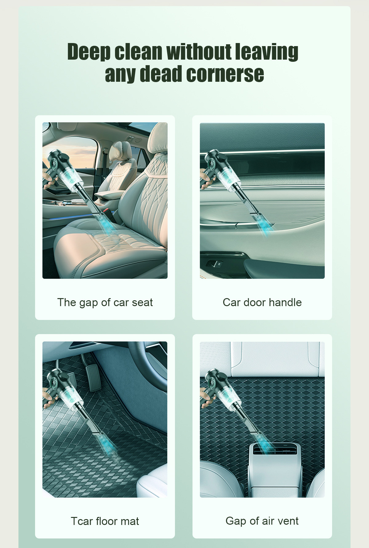 Cross-Border Special Supply Car Vacuum Cleaner Wireless Handheld Multi-Function Charging Powerful Vacuum Car Portable Small