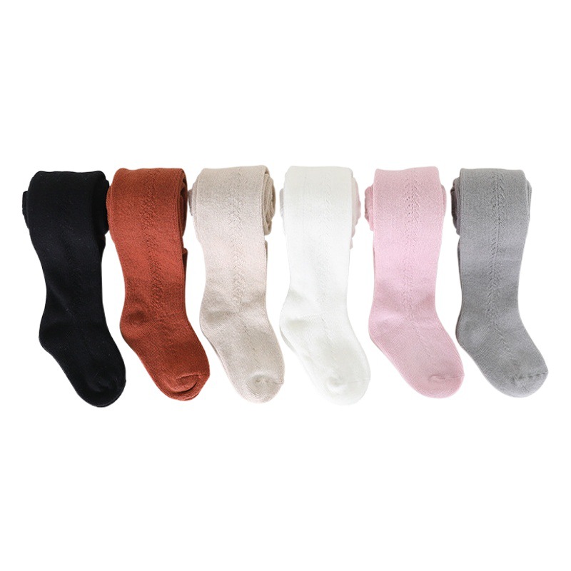 Medias para niños de 0 a 8 años, calcetines largos para niñas, calcetines de una pieza, leggings de malla de color sólido para bebés