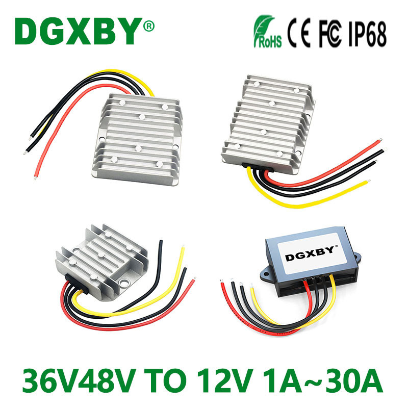 36V48V drop 12V1A ~ 35A DC step-down power converter 20V-60V to 12V car regulator module