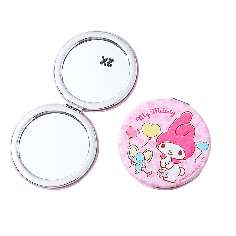 [Sanrio gama completa de espejos de doble cara] Kulomi espejo pequeño dormitorio dormitorio espejo de maquillaje espejo plegable espejo de tocador