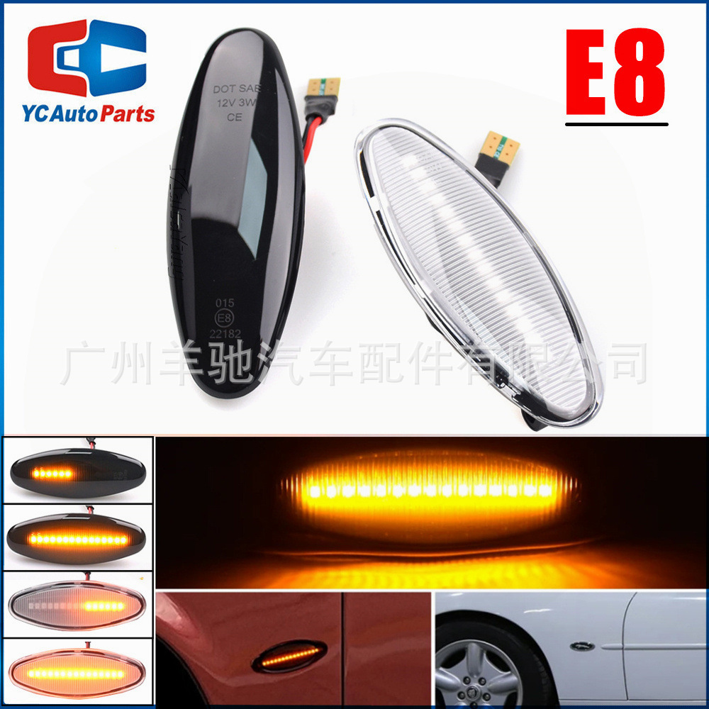 Adecuado para Jaguar XK 8/XKR S-tipo XJ X350 guardabarros luz de señal de giro lateral luz lateral agua
