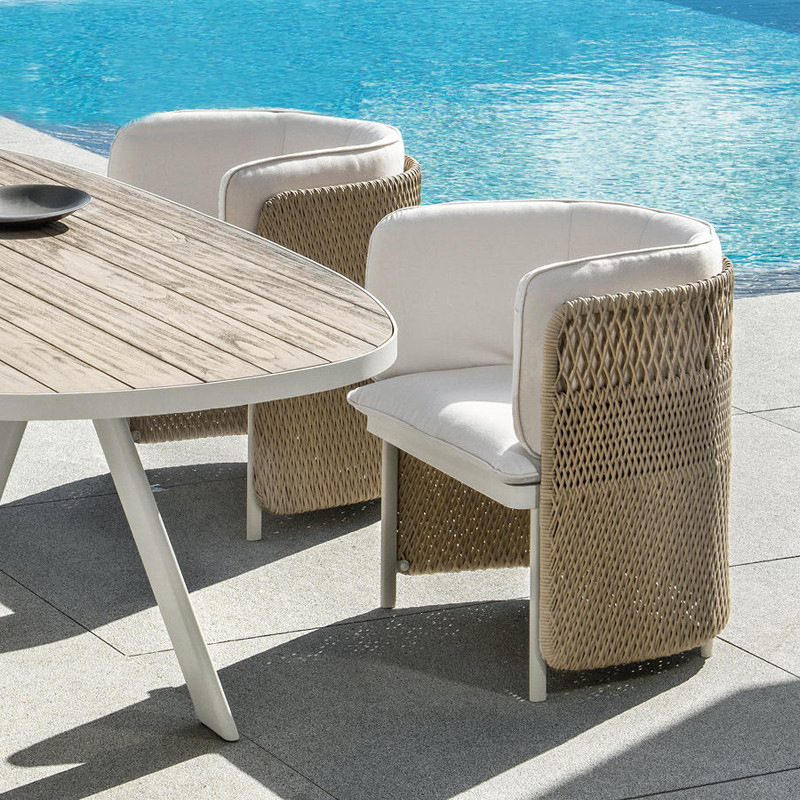 Mesas y sillas de ratán para exteriores, muebles de ocio al aire libre para patio, resistentes al sol y al agua, juego de mesa y sillas creativas para jardín y balcón. image 4
