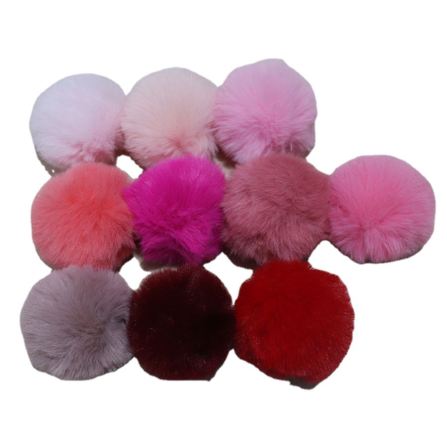 45 color diámetro 8cm imitación Rex conejo piel bola llavero colgante piel bola mochila Zapatos Ropa Accesorios