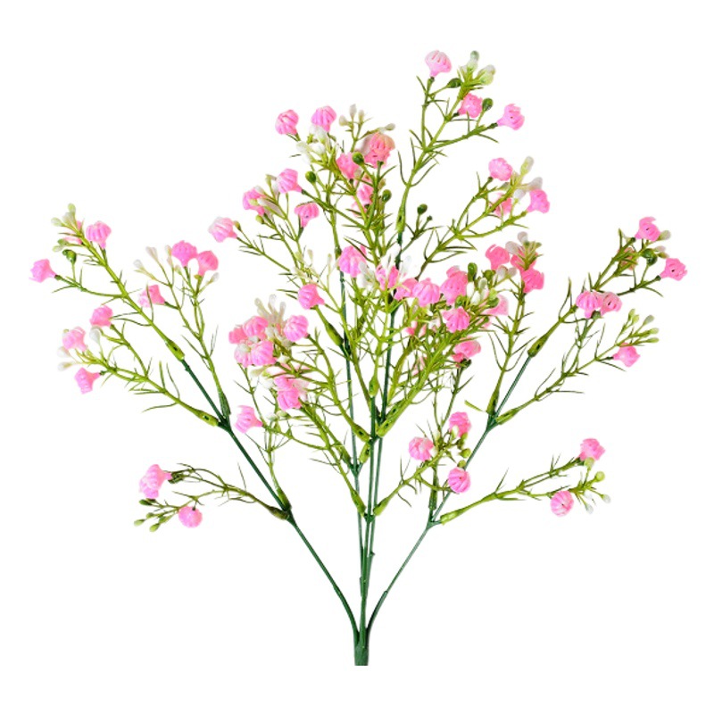 Flor artificial estrellada corazón plástico ramo boda decoración del hotel Planta artificial flor artificial brote flor artificial