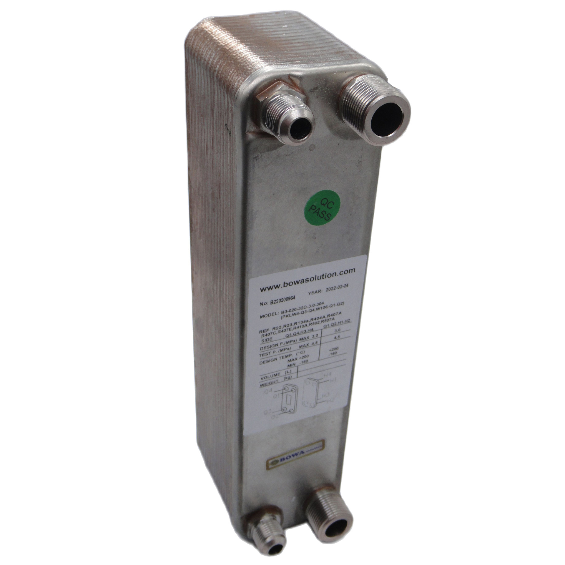 24KW不锈钢板换冷凝器组件根据不同工况灵活组合搭配减少设计工作