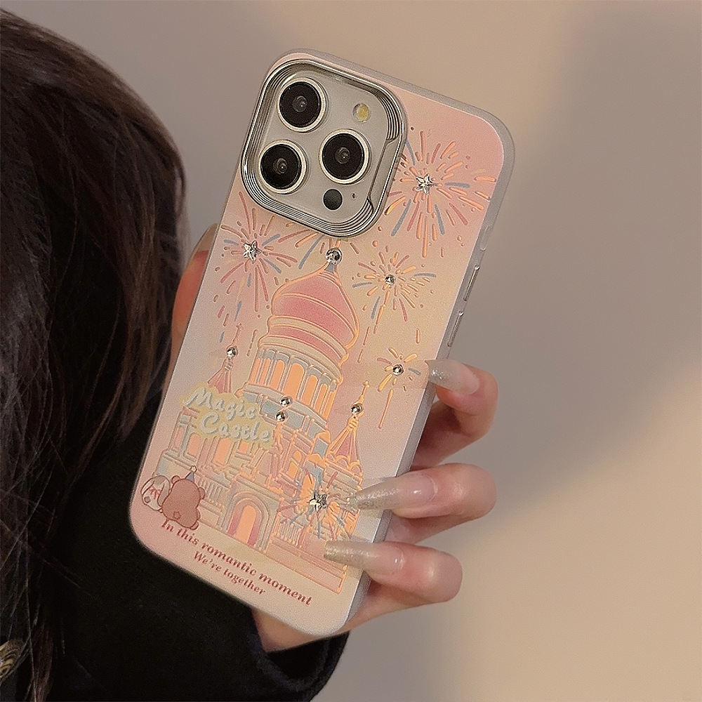 Protective Phone Case For Apple Iphone With Cartoon Fireworks Castle_voghion.com