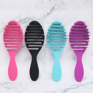 Hollow-Out Fluffy Comb for Ribs, Dual-Use for Dry and Wet Hair, Scalp Massage Comb, Hollow-Out Comb for Creating a High Crown Hairstyle