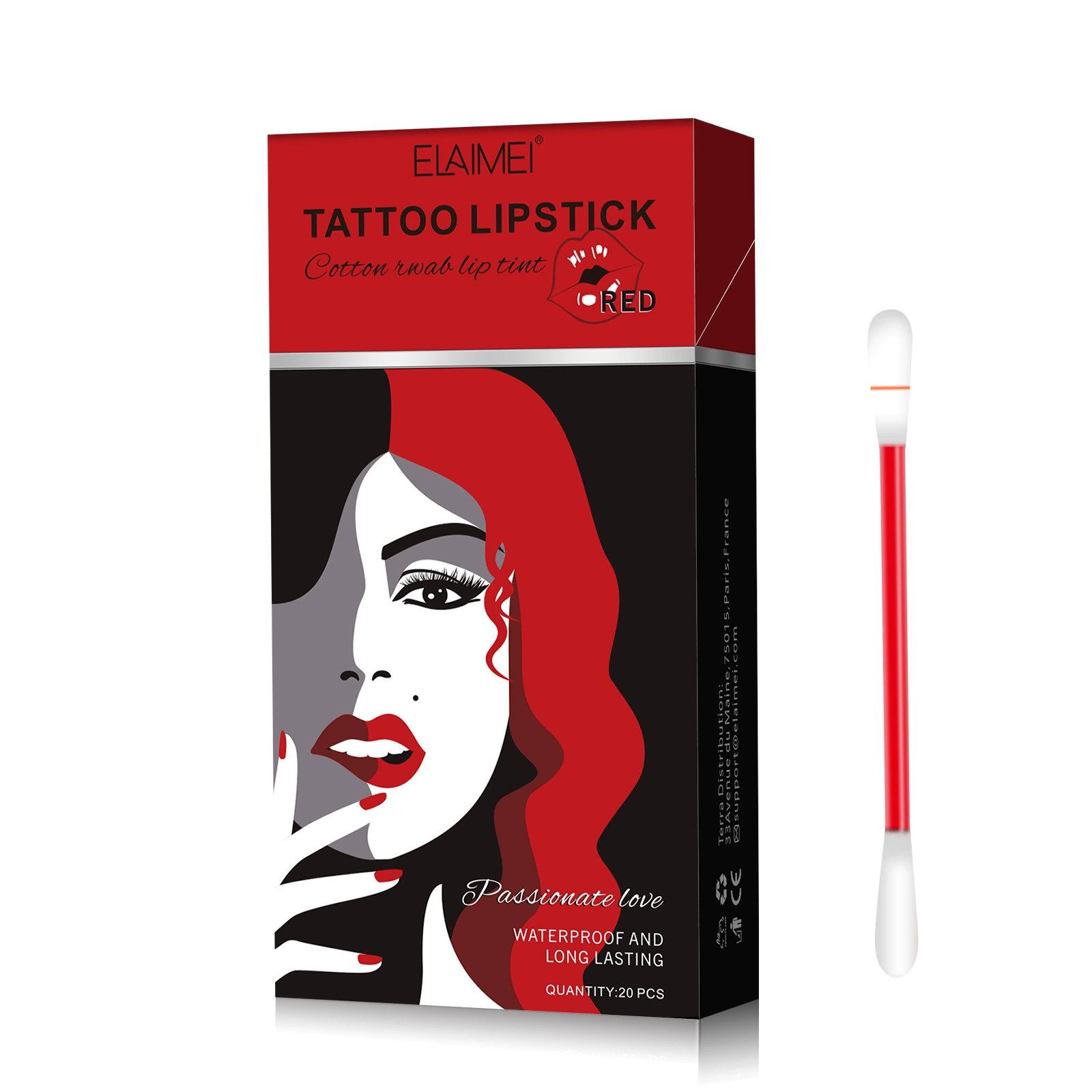 (Cross-border trading), elaimei, cotton swabs, lip gloss, cigarette case, disposable lip balm, lipstick