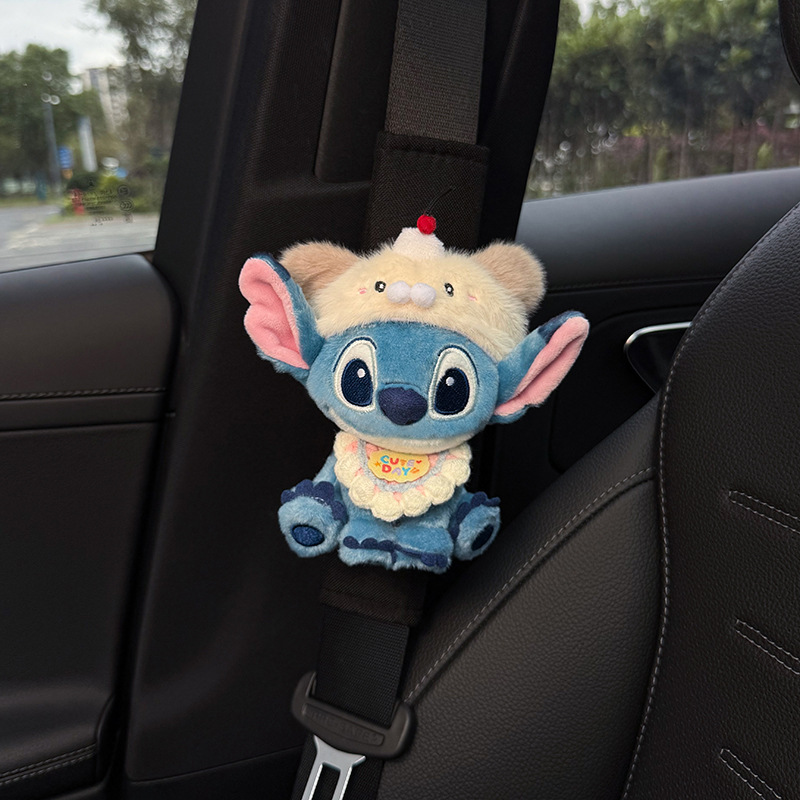 Genuine Stitch Car Seat Belt Shoulder Cover Car Safety Belt Decorative Anti-Wear Clothing for a Couple High-End