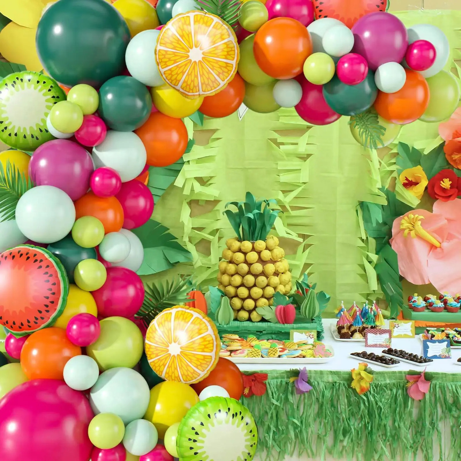 Globos decorativos Decoración de fiesta hawaiana Decoración transfronteriza Globos redondos de látex de 10 pulgadas Decoración hawaiana