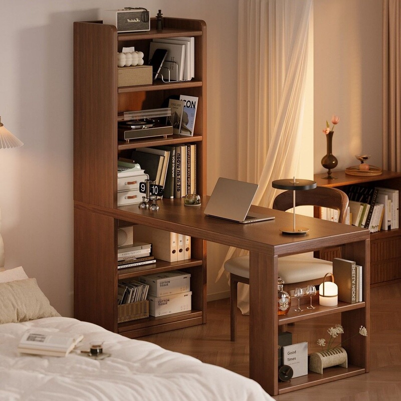 Corner desk for home use in the bedroom, study desk for small spaces, computer desk with storage compartments, simple modern office writing desk Corner desk for home use in the bedroom, study desk for small spaces, computer desk with storage compartments, simple modern office writing desk