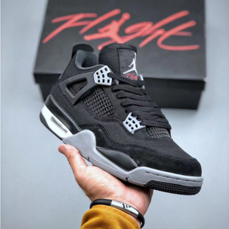 [high version] aj4-black canvas