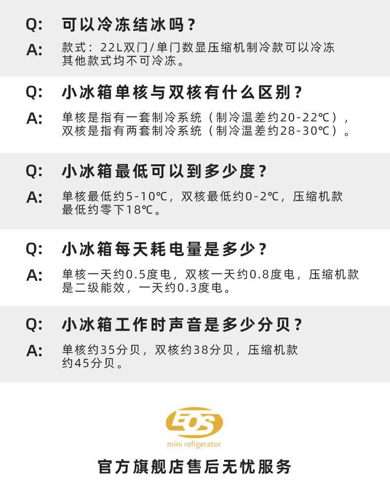 Suitable for EOS mini refrigerator, small household dormitory car refrigerator, mini student refrigeration and freezing for one person