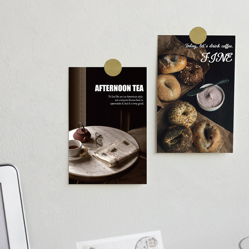 10 Small Shop Time Postcards Creative Instagram Style Cafe Decor Handmade Journal Material Wall Decor Sticker