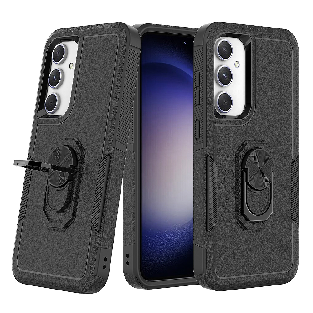 Adecuado para Samsung S24 anillo giratorio teléfono móvil Shell vela dos en uno teléfono móvil Shell PC + TPU nueva cubierta protectora