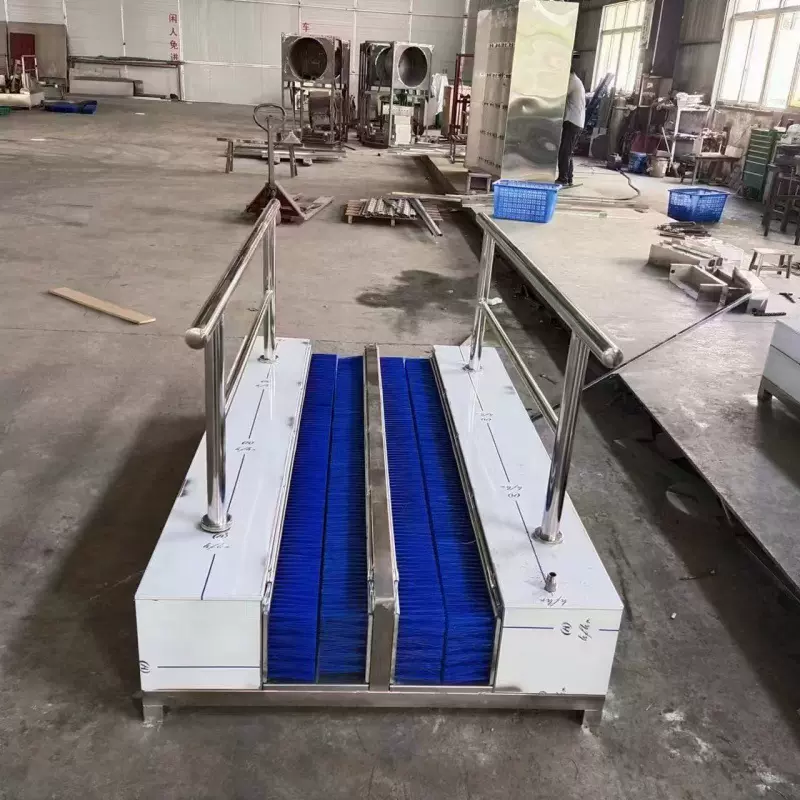 单通道无动力洗靴机 矿用不锈钢喷淋洗鞋装置 清洁力强工业洗靴机