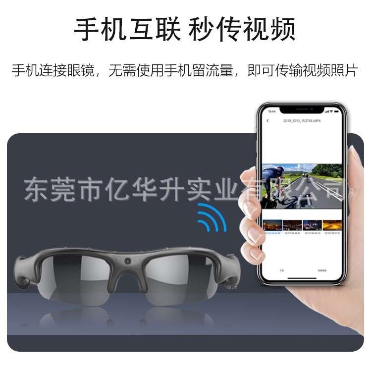 1080P高清眼镜骑行运动相机WIFI手机互联录音录像摄像机跨境爆品|undefined