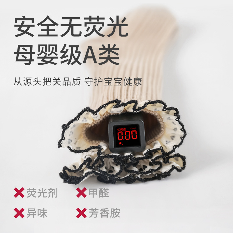 2024 otoño nuevo calcetines de niñas calcetines de encaje de niños vintage sen princesa calcetines de pantorrilla de bebé