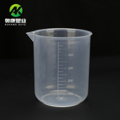 500mlプラスチックビーカー、厚手PP製、実験室用、釣り餌用、500ml目盛り付き計量カップ、測定器