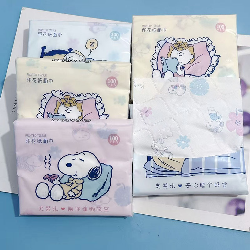 กระดาษทิชชู่พิมพ์ลาย Snoopy's Good Friends (1 แพ็ค)