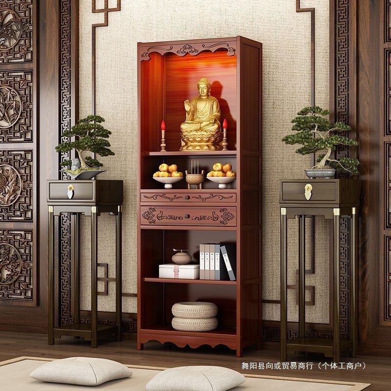 门厅玄关柜供奉台条案供桌一体新中式立柜摆台柜财神爷柜子案台桌
