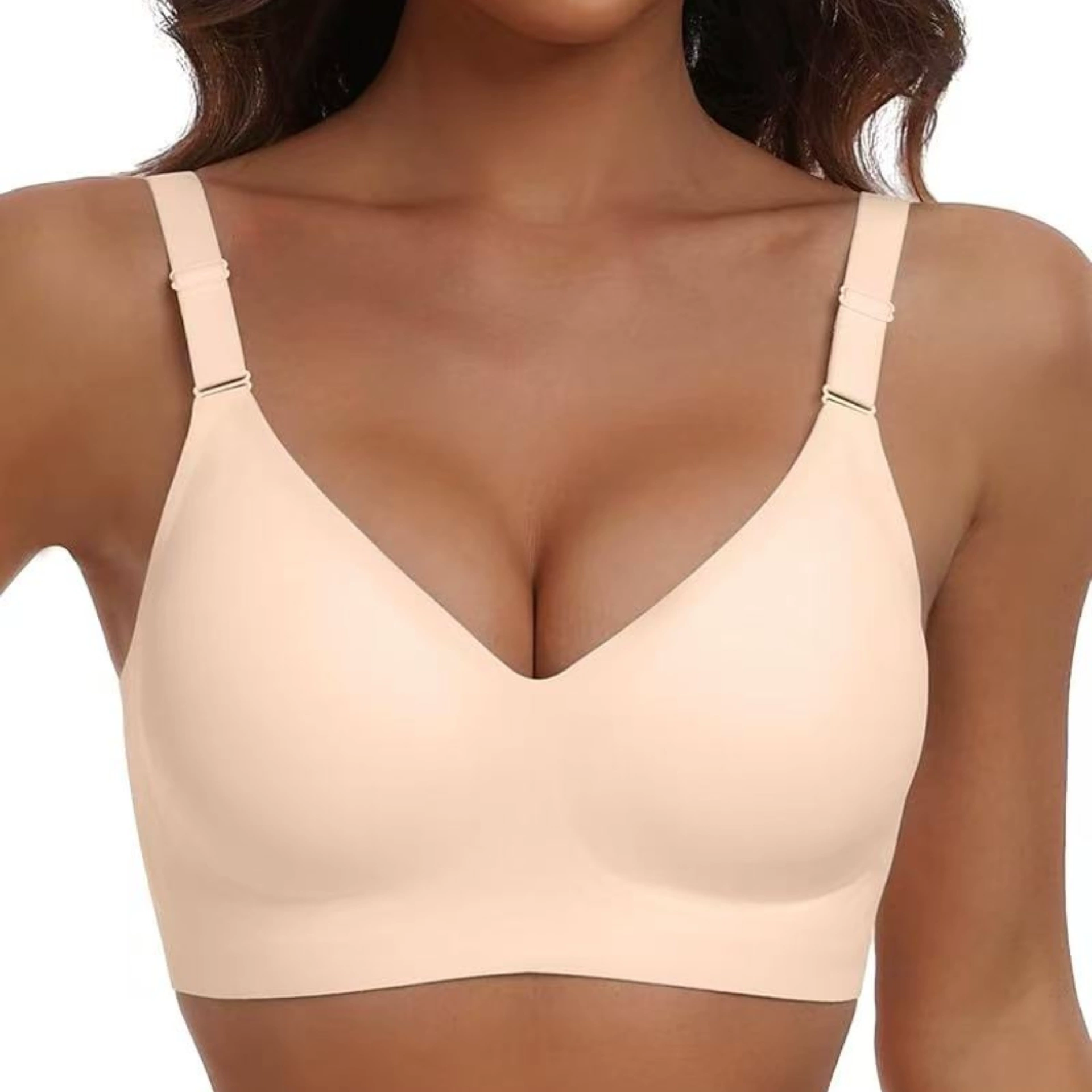 Трансграничное европейское и американское желе Amazon, мягкая поддержка, большая грудь, маленький пуш-ап, большой размер, бесшовный бюстгальтер без ободков, нижнее белье