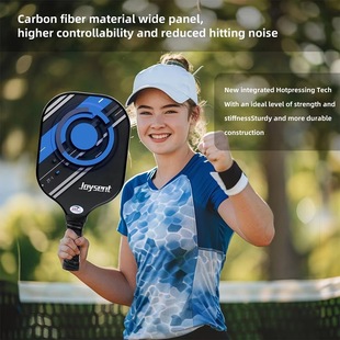 Joysent 14mm Titanium Wire Carbon Fiber Pickleball Racket Pp Honeycomb Core Lightweight Outdoor Professional Sports Racket
