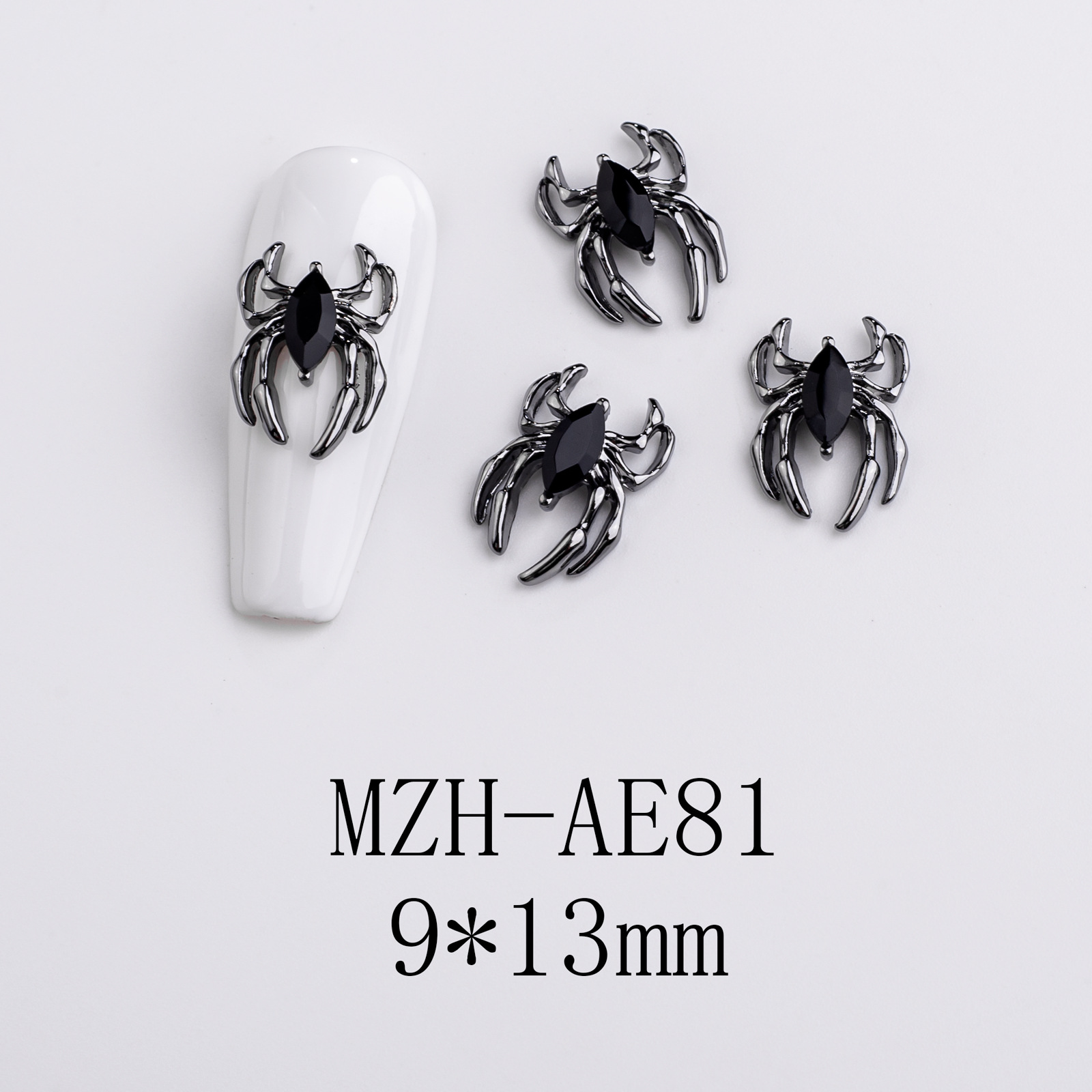 5g Weight Nail Decoration Accessories Nail Supplies 10 PCS/Package Quantity Alloy Material Halloween Festival Cross, Spider, Skull Pattern Retro, Classic Style Style Halloween Retro Classic Style Cross Spider Skull Alloy Nail Decoration Accessories 10 PCS/Package 13