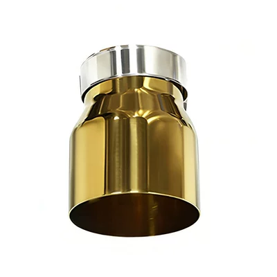 Suitable for Bmw 3 Series 4 Series M2 M3 M4 Direct Plug-In Stainless Steel Blue-Black Iridescent Tailpipe Exhaust Pipe Modification Decorative Pipe (Exhaust pipe) - gold
