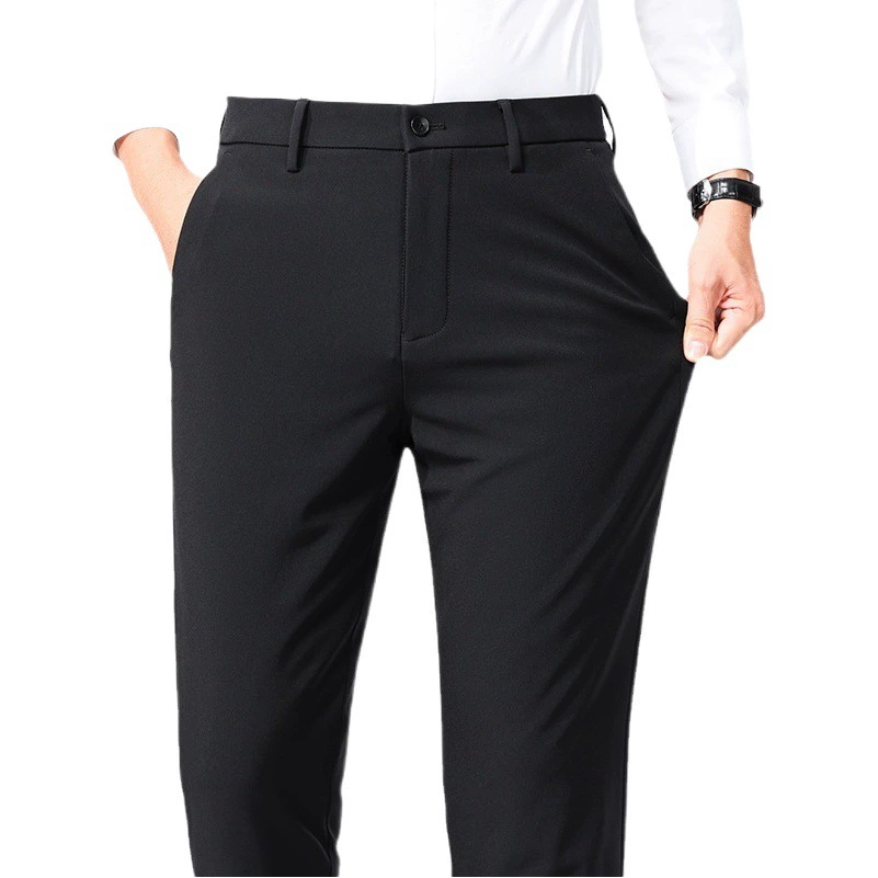 Пуховики, мужская верхняя одежда, зимние утолщенные теплые деловые повседневные Прямые брюки с плотной талией, мужская одежда