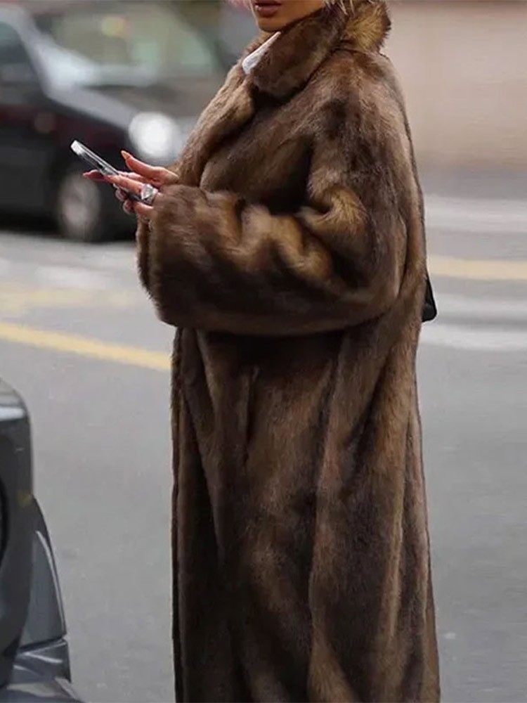 2024 women's winter warm long mink fur thick plush coat, fashionable street style_voghion.com